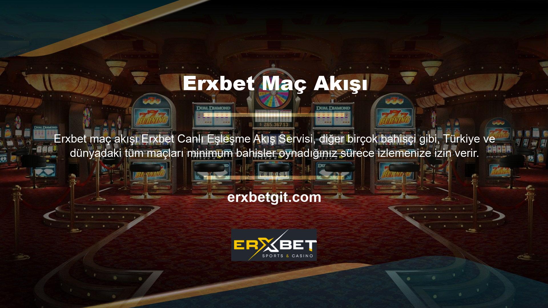 Erxbet web sitesinde Erxbet TV hizmeti ile diğer spor maçlarını canlı olarak izleyebilir ve bahisler yerleştirebilirsiniz
